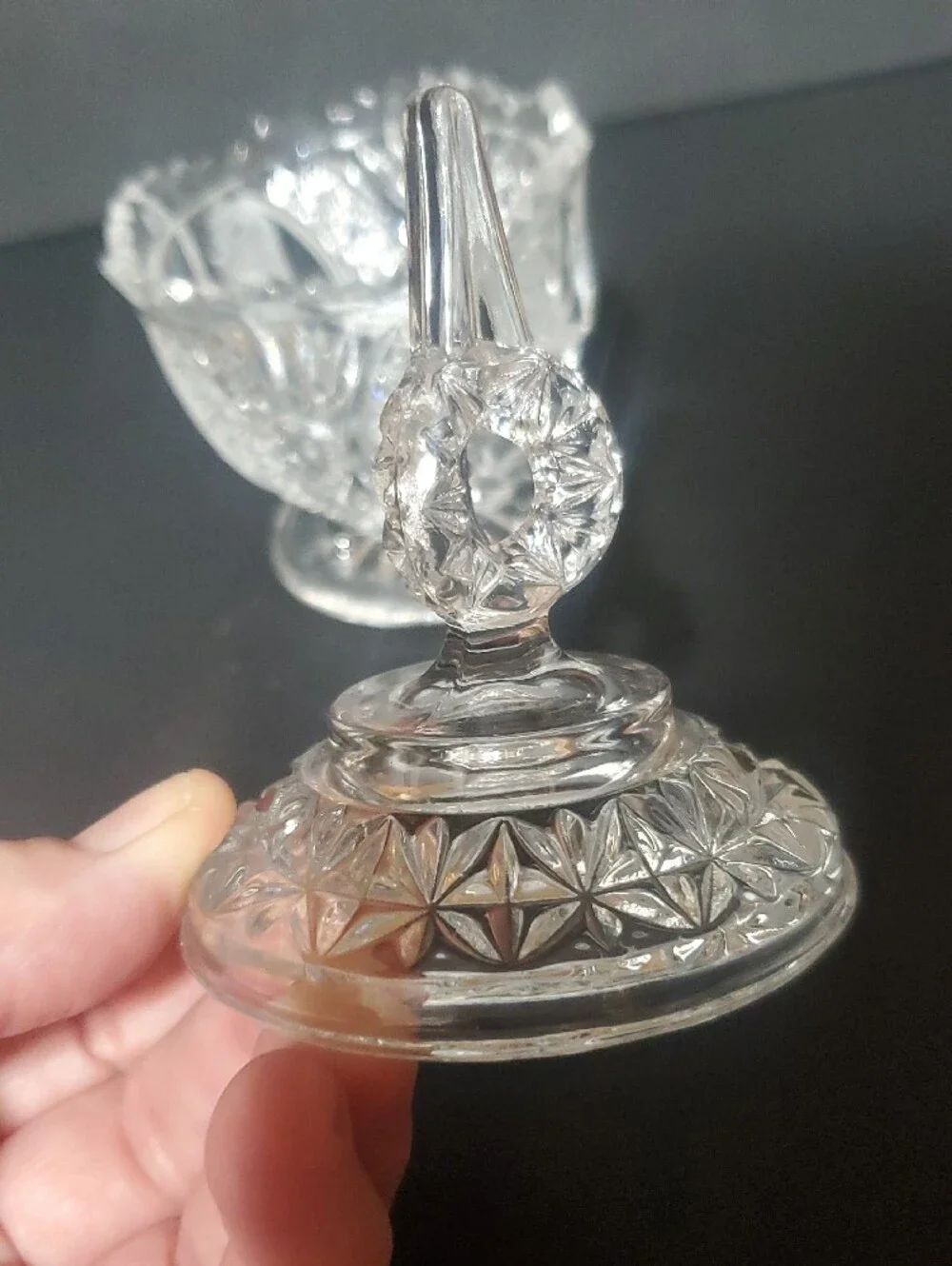 Vtg Hofbauer Byrdes Lead Crystal Dish